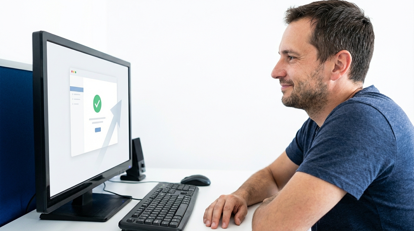 Digitale Belegerfassung per Smartphone in modernem Büro