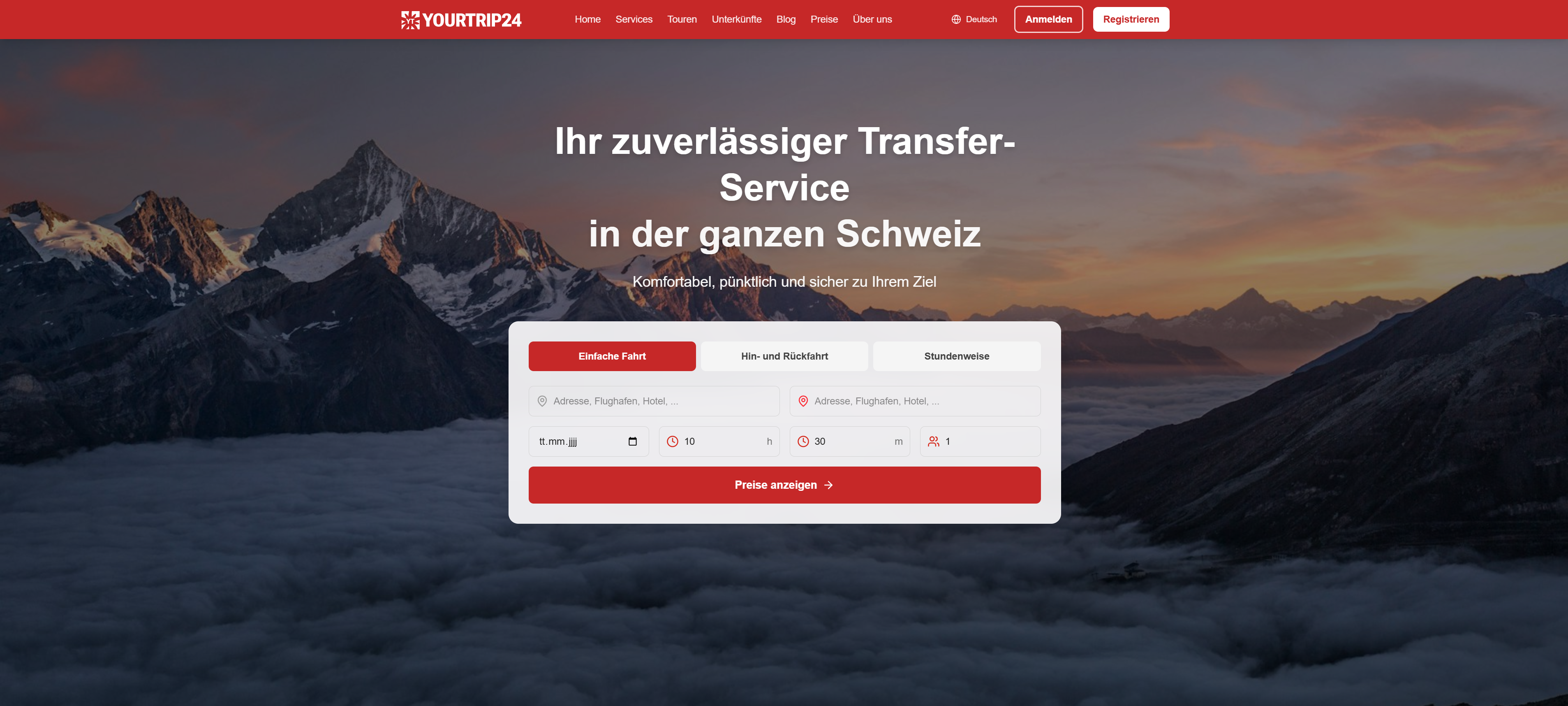 yourtrip24.com – Projekt-Screenshot 1